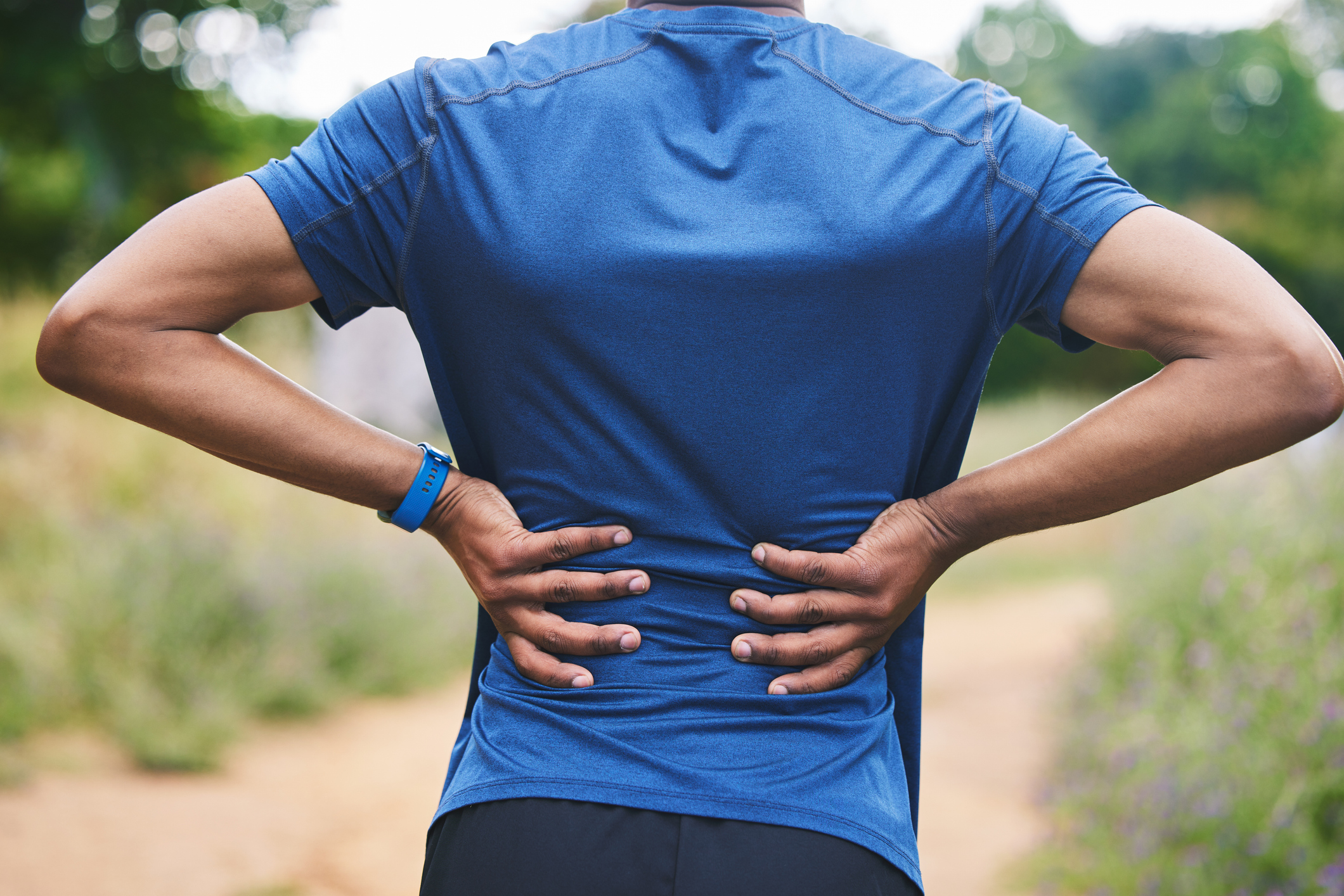 man experiencing back pain